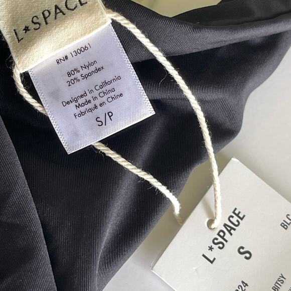 L*Space Ying Yang Bikini Set Black Cream SMALL - Picture 7 of 16